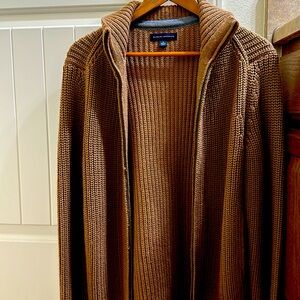 Small size banana republic camel color zip up sweater